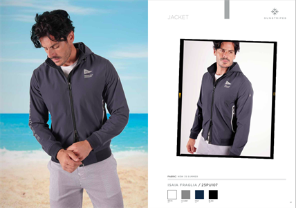 ISAIA FRAGLIA VELA JACKET ICE GREY