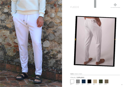 ITALO FLEECE PANT ICE GREY