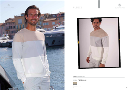 IVAN FLEECE BEIGE/ICE GREY/WHITE