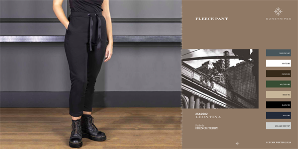 LEONTINA FLEECE PANT BLACK