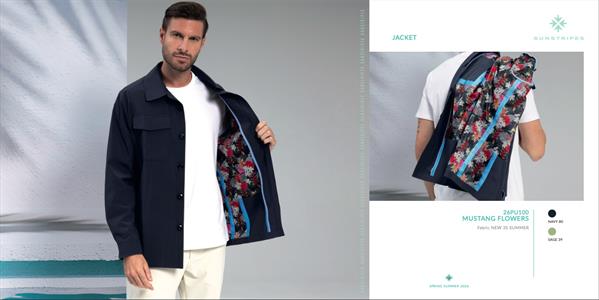 MUSTANG FLOWERS JACKET NAVY