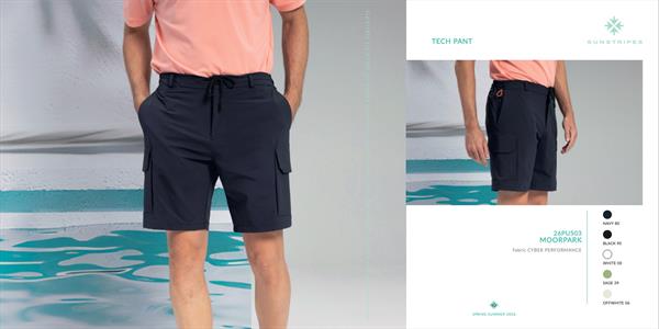 MOORPARK TECH BERMUDA BLACK