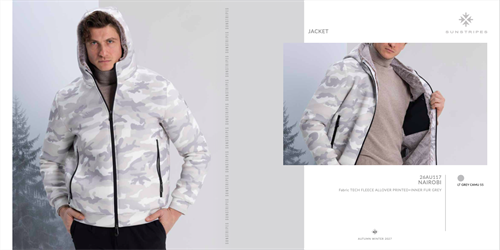 NAIROBI JACKET LT GREY CAMU