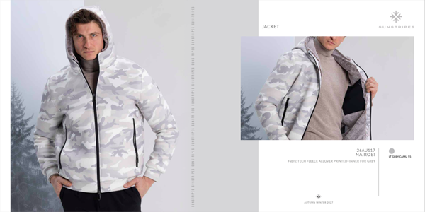 NAIROBI JACKET LT GREY CAMU