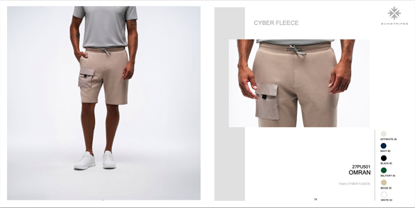 OMRAN FLEECE BERMUDA OFFWHITE