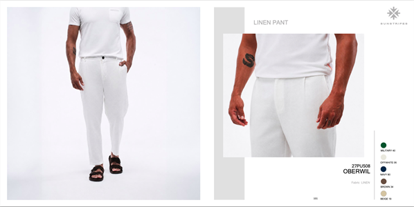 OBERWIL LINEN PANT NAVY