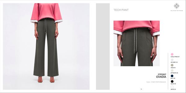 OVADIA TECH PANT CHALK PINK