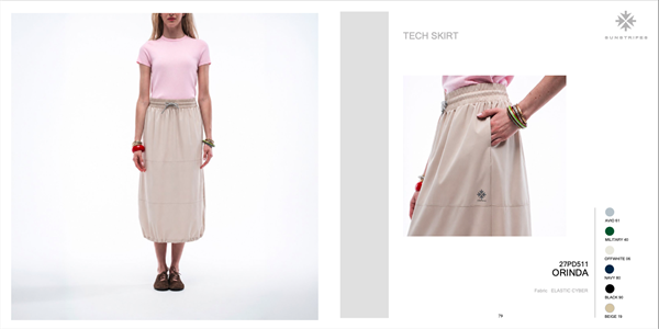 ORINDA TECH SKIRT BEIGE